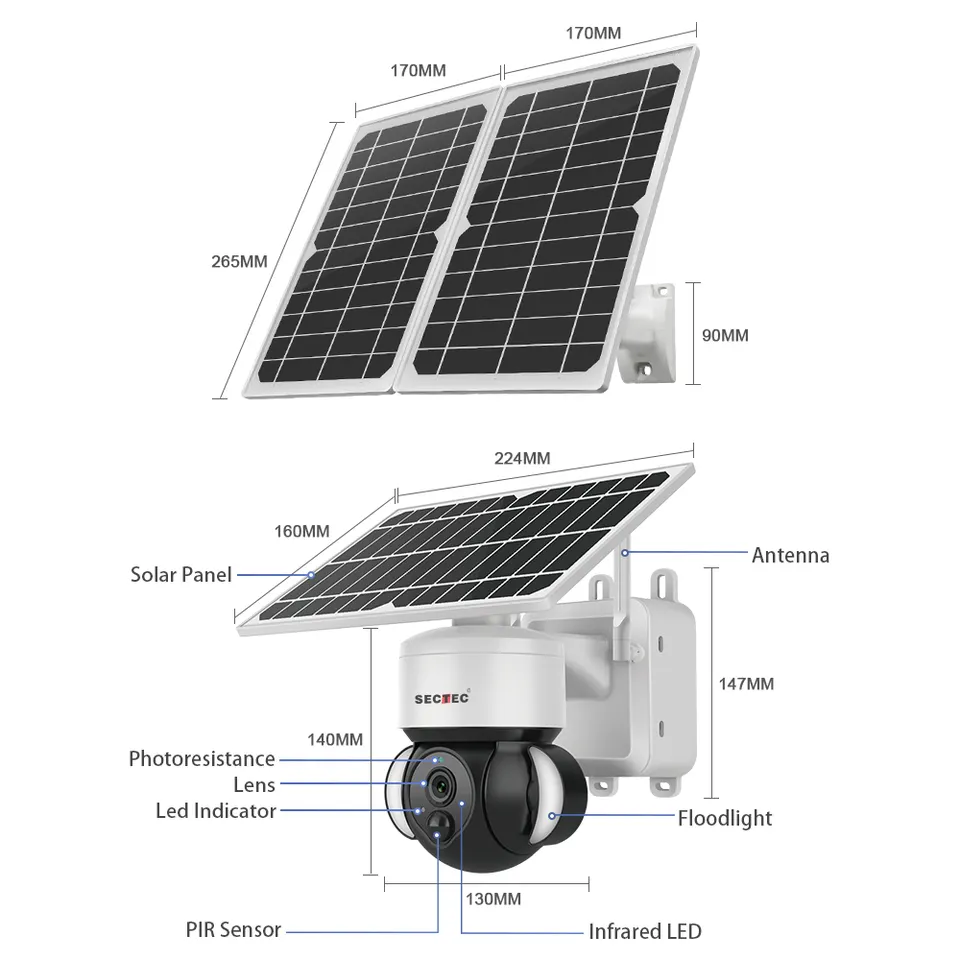 دوربین خورشیدی سیمکارتی 3 پنل S518M (1)