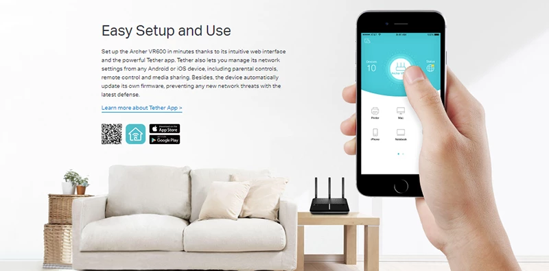 مودم روتر VDSLADSL بی سیم AC2100 تی پی لینک مدل Archer VR600