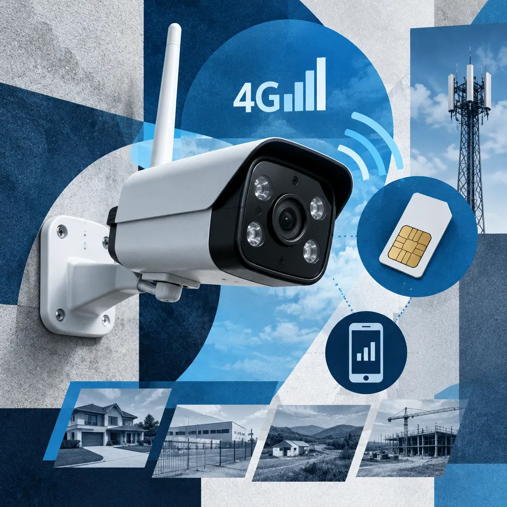 دوربین سیمکارتی و اتصال 4G دوربین سیمکارتی با نمایش سیگنال شبکه 4G و اتصال موبایل
